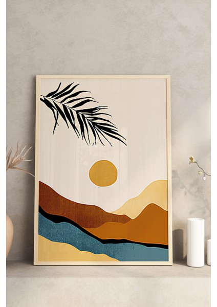 🌿 Doğal Tonlarda Modern Soyut 3'lü Çerçeveli Tablo Seti – Mdf Zeminli, Ahşap Çerçeveli 🌿 CRV1177 23 x 32 modelleri