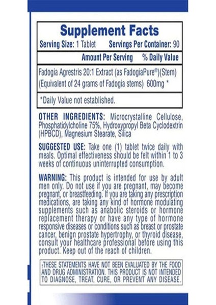 Hi-Tech Pharmaceuticals Fadogia Agrestis 20 1 90 Tablet. Abd Menşei fiyatları