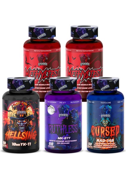 Grimlaba Growth Matery - YK11 Myostatin & MK677 & RAD140 & Methyltest X2 Hediye