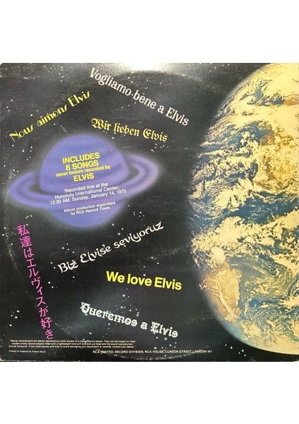 Elvis Presley Aloha From Hawaii Via Satellite Double Lp Plak fiyatları