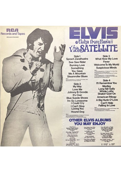 Elvis Presley Aloha From Hawaii Via Satellite Double Lp Plak modelleri