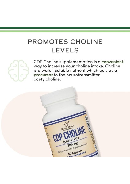 Cdp Choline (Citicoline) Pharmaceutical Grade Third Party Tested 60 Caps modelleri