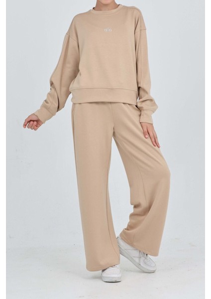 Kız Çocuk Oysho Kumaş Geniş Paçalı Alt- Üst Takım 12312