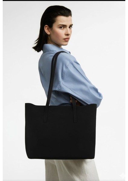 Kadın Büyük Boy Kol Omuz Çantası Siyah