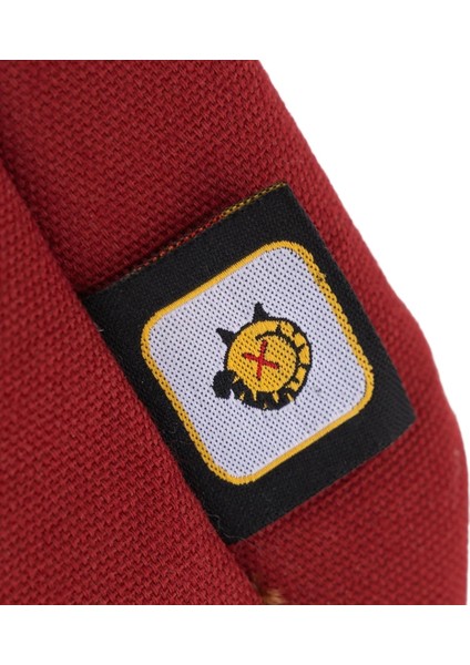 Bordo Rakun Desenli Canvas Kumaş Omuz Çantası