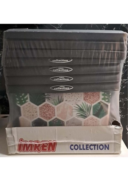 Imren Komidin Siyah Desenli ( 4 Çekmeceli )