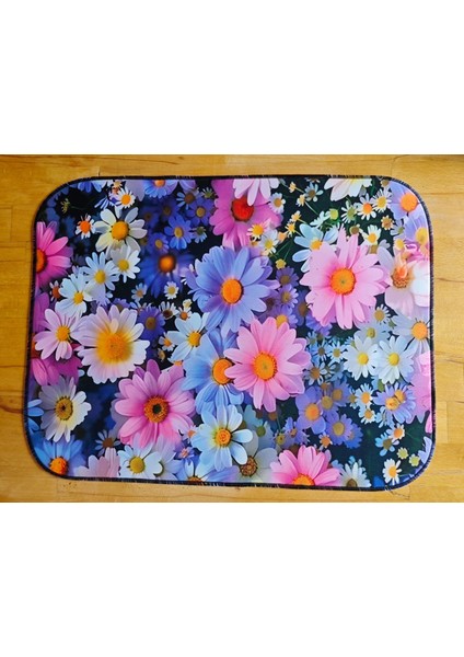 55X45 cm Renkli Papatyalar Kaydırmaz Taban Speed Yüzey Oyuncu Mouse Pad Gaming Pad fırsatları