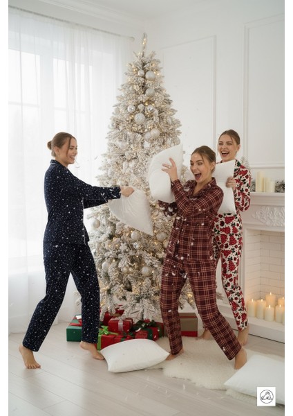 Kadın Gömlek Yaka Önden Düğmeli Saten Biyeli Göğüs Cepli Ince Süet Kışlık Uzun Kol Pijama Takımı modelleri