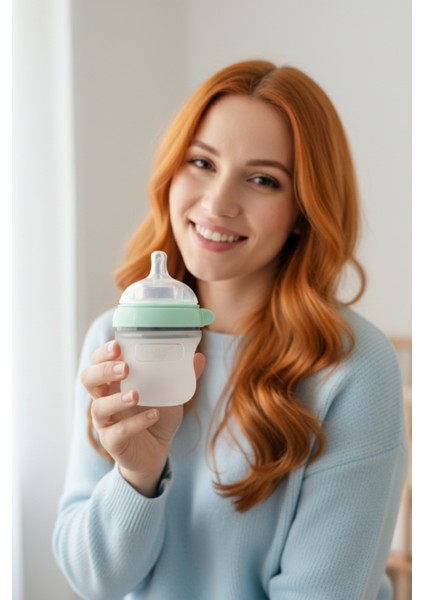 Comfort Plus Antikolik Silikon Biberon – Doğal Emme & Yavaş Akışlı (0-3 Ay) Yenidoğan