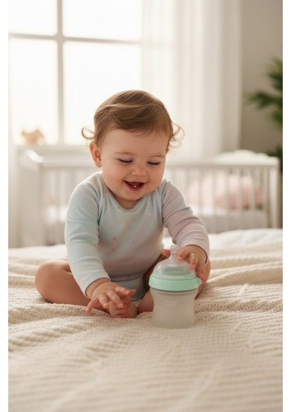 Comfort Plus Antikolik Silikon Biberon – Doğal Emme & Yavaş Akışlı (0-3 Ay) Yenidoğan indirimleri