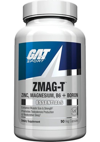 Gat Zmag-T Zma Magnezyum + Çinko + Boron 90 Vegetable Capsules