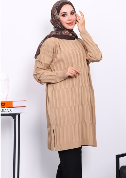 Bisküvi Soğuk İplik Merserize Triko Tunik