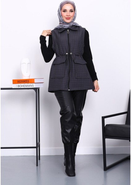 Füme Fermuarlı Kapitone Yelek fiyatları