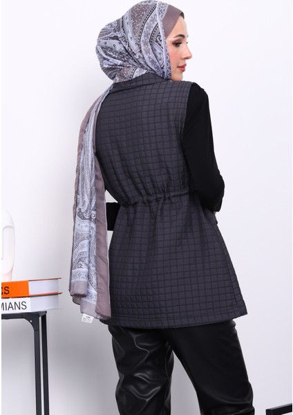 Füme Fermuarlı Kapitone Yelek fırsatları