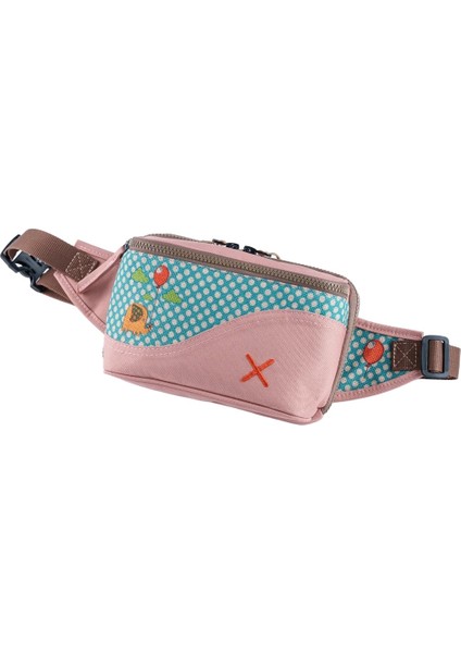 Pembe Fil Desenli Kanvas Unisex Göğüs ve Bel Çantası indirimleri