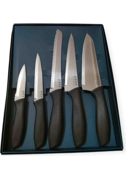 5'li Bıçak Seti - Şef Doğrama Ekmek Soyma Meyve Bıçağı