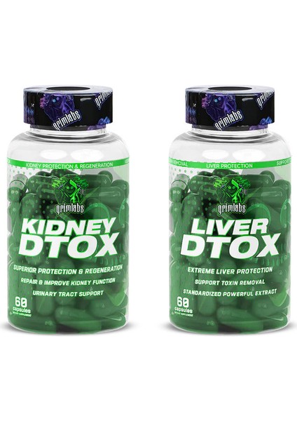 Gri̇mlabs Dtox Pack Ki̇dney Dtox Li̇ver Dtox Set