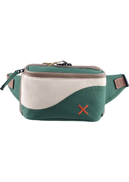 Yeşil Krem Kanvas Unisex Göğüs ve Bel Çantası