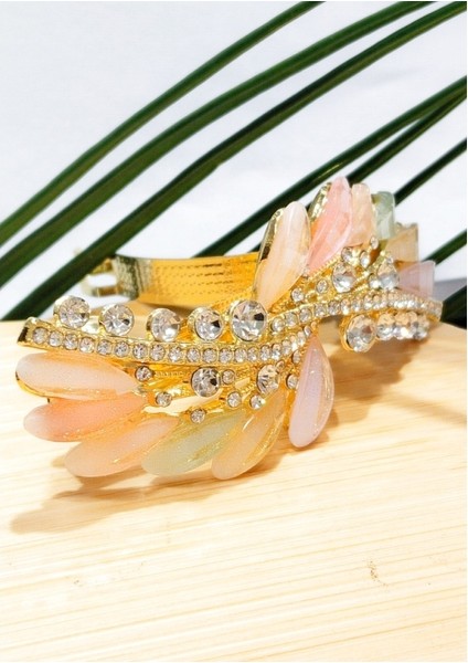 7 cm Lüks Renkli Parlak Taşlı Toka