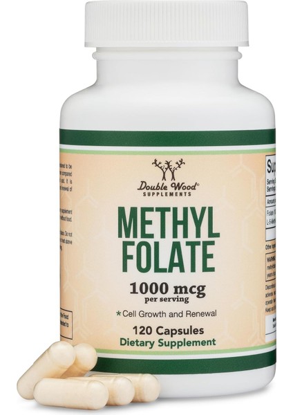 Methylfolate 1,000MCG, 120 Caps Methylated Folate More Active Form Of Folate Than Folic Acid