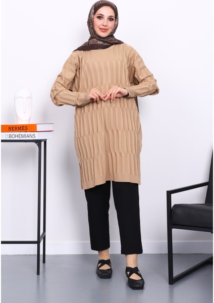 Bisküvi Soğuk İplik Merserize Triko Tunik fiyatları