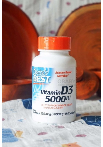 Doctors Best Vitamin D3 125 Mcg 5000 180 Softgels