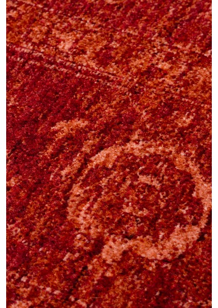 SHR 03 RED - SHIRAZ - Vintage Eskitme Desenli Modern Yumuşak Dokulu Makine Halısı - RED - 80*300 modelleri