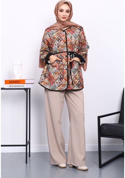 Çağla Etnik Desenli Çıtçıtlı Ceket fiyatları