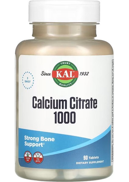 Calcium Citrate Strong Bone Support 1000 90 Tablet