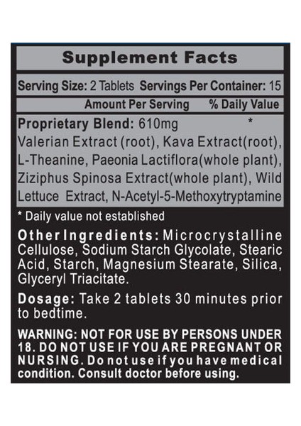 Hitech Sleep Rx Valerian + Kava Kava + Nac 30 Tablet fiyatları