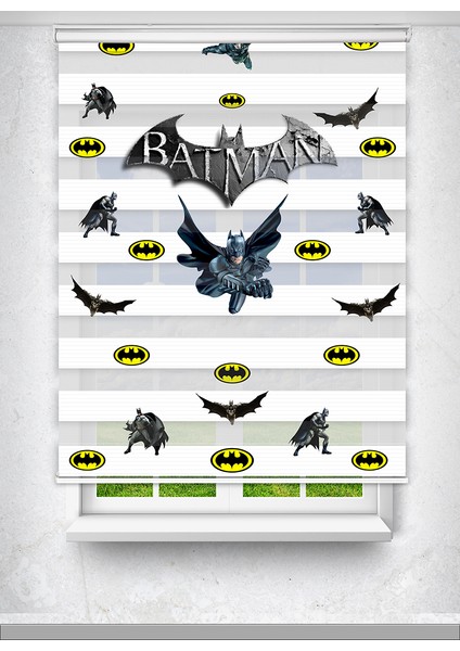 Batman Baskılı Çocuk Odası Perdesi Baskılı Zebra Perde - Dijital Baskılı Zebra Stor Perde