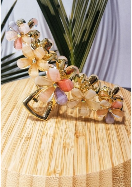 10 cm Lüks Gösterişli Renkli Metal Kıstırma Toka