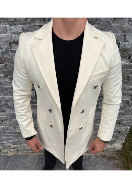 Erkek Kruvaze Slim Fit Kaşe Kaban fiyatları