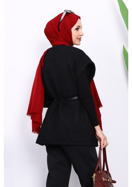 Siyah Bel Kemerli Orkide Yelek fırsatları