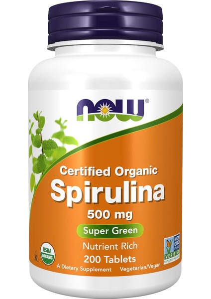 Organic Spirulina 500 Mg With Vitamins Minerals And Gla Gamma-Linolenic Acid 200 Tablet