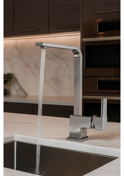 Kare Mutfak Eviye Bataryası Sıcak Soğuk Girişli - 2 Yıl Garantili