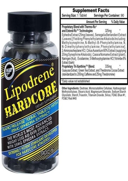 Hi-Tech Pharm Lipodrene Hardcore 90 Tablet fiyatları