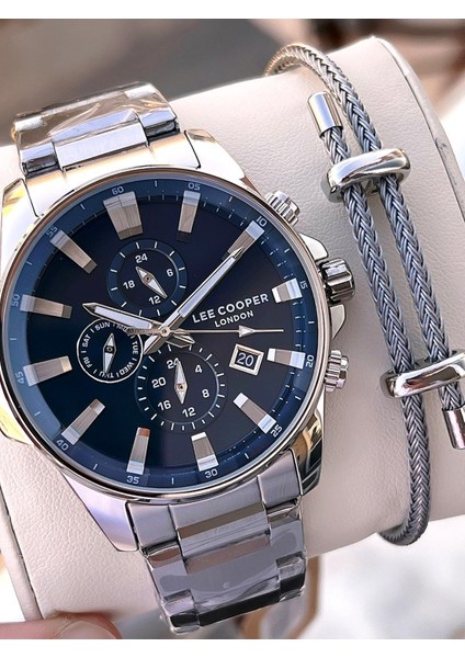 Italyan Tasarım Bileklik Hediyeli 2 Yıl Garantili 5 Atm Erkek Kol Saati ELC.08327.370