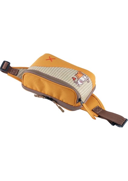 Sarı Renkli Kedi & Köpek Desenli Kanvas Unisex Göğüs ve Bel Çantası fırsatları
