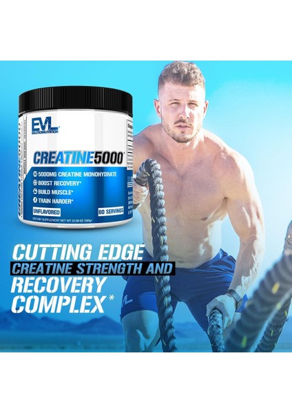 Evlution Nutrition Creatine 5000 - Supports Faster Recovery, Lean Muscle Growth & Performance - Pre & Post Workout Powder - 5000MG Pure Creatine Monohydrate Per Serving - 60 Servings - Unflavored fiyatları