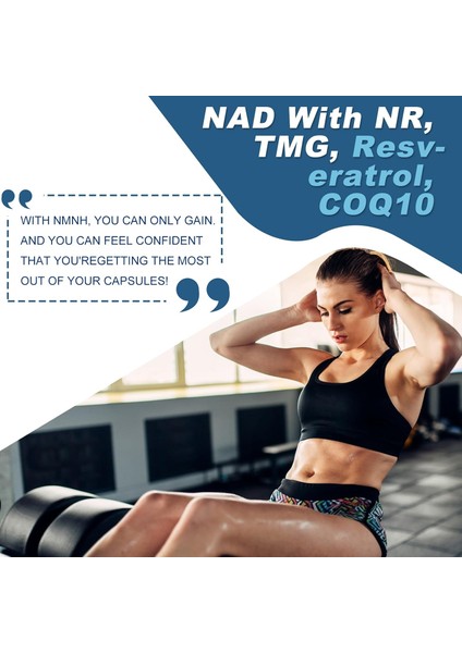 Nmnh Alternative With Tmg, Resveratrol, COQ10, Nad Anti Aging, Energy, Boost 500MG 60 Caps fırsatları
