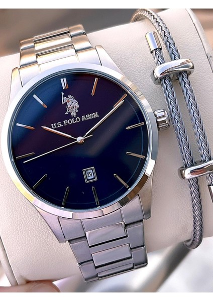 U.s.polo Assn Italyan Tasarım Bileklik Hediyeli 2 Yıl Garantili 5 Atm Erkek Kol Saati E.USP1072-03