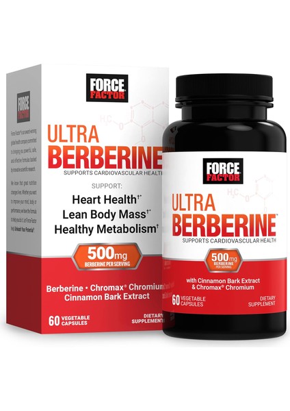 Ultra Berberine 500MG Chromium & Cinnamon 60 Vegetable Capsules