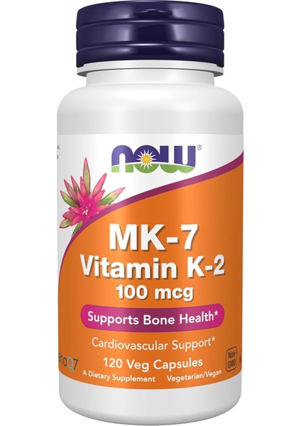 Mk-7 Vitamin K-2 100 Mcg Cardiovascular Support Supports Bone Health 120 Veg