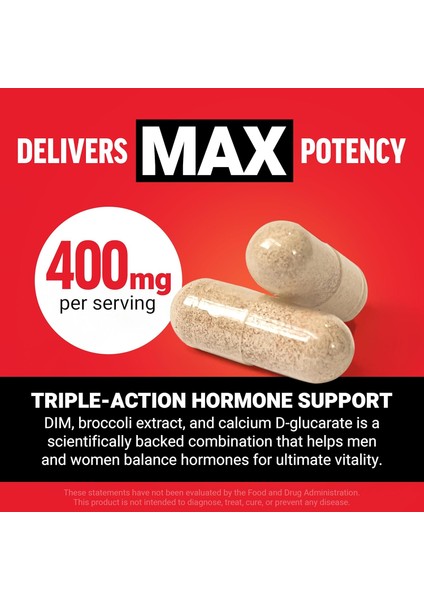 Estrogen Balance For For Hormonal Acne, Metabolism, Menopause Dım Max, 400 Mg, 60 Caps fırsatları