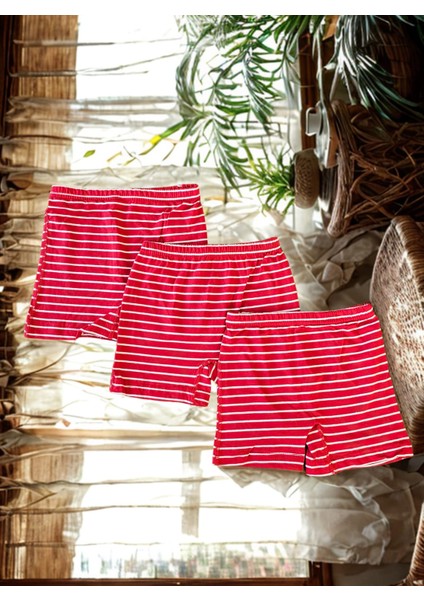 Kız Çocuk Şort Külot Penye Kumaş 3-4 Yaş 3 Lü Paket