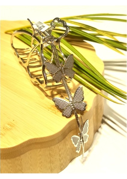 8 cm Lüks Gösterişli Renkli Metal Kıstırma Toka