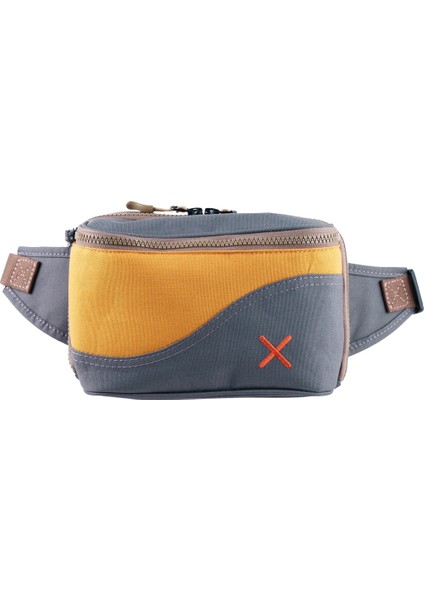 Antrasit Sarı Kanvas Unisex Göğüs ve Bel Çantası
