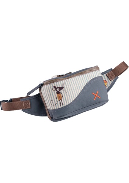 Antrasit Fare Desenli Kanvas Unisex Göğüs ve Bel Çantası fırsatları