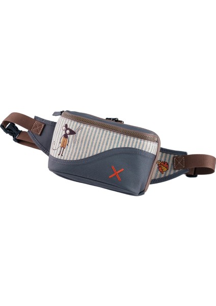 Antrasit Fare Desenli Kanvas Unisex Göğüs ve Bel Çantası indirimleri